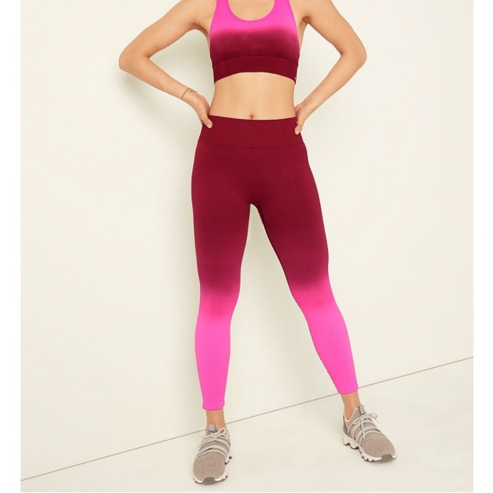 PINK Seamless High Waist Full Length Textured Rib